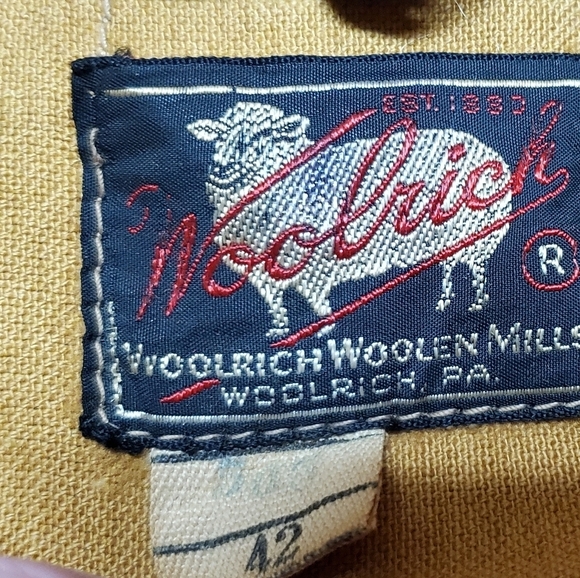 1950s Vintage Woolrich Woolen Mills Mackinaw Red Plaid Wool Hunting Jacket L - Picture 16 of 16